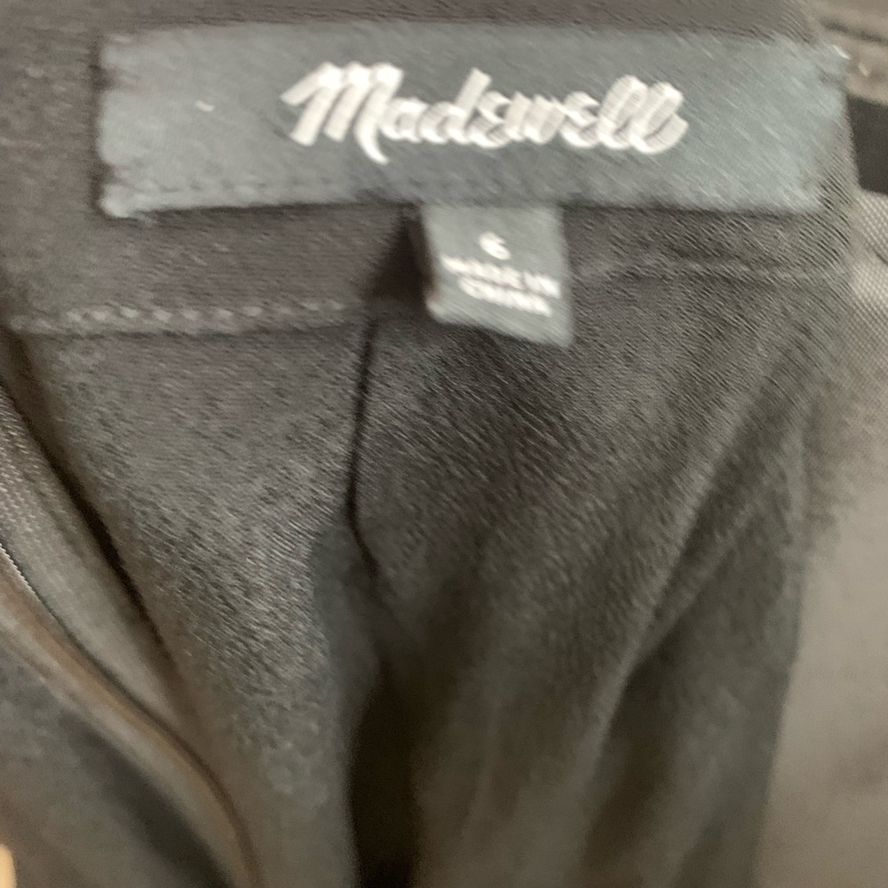Madewell Black Velvet-Trimmed Jumpsuit Size 6 - Picture 9 of 12